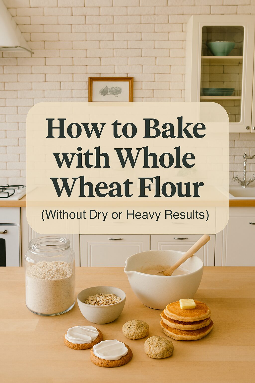 feature image home baker kitchen for How to Bake with Whole Wheat Flour (Without Dry or Heavy Results)